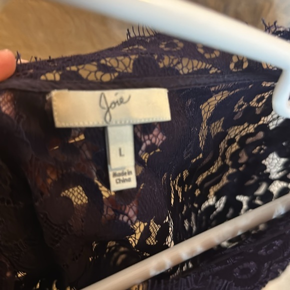 Joie deep purple lace blouse with button detailing - Picture 4 of 4